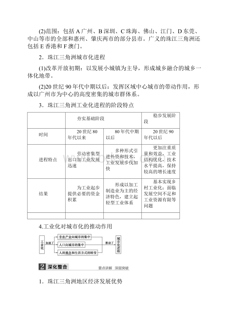 届高考地理大一轮复习第二章第6讲区域工业化与城市化进程以珠江三角洲为例学案湘教版必修3.docx_第2页