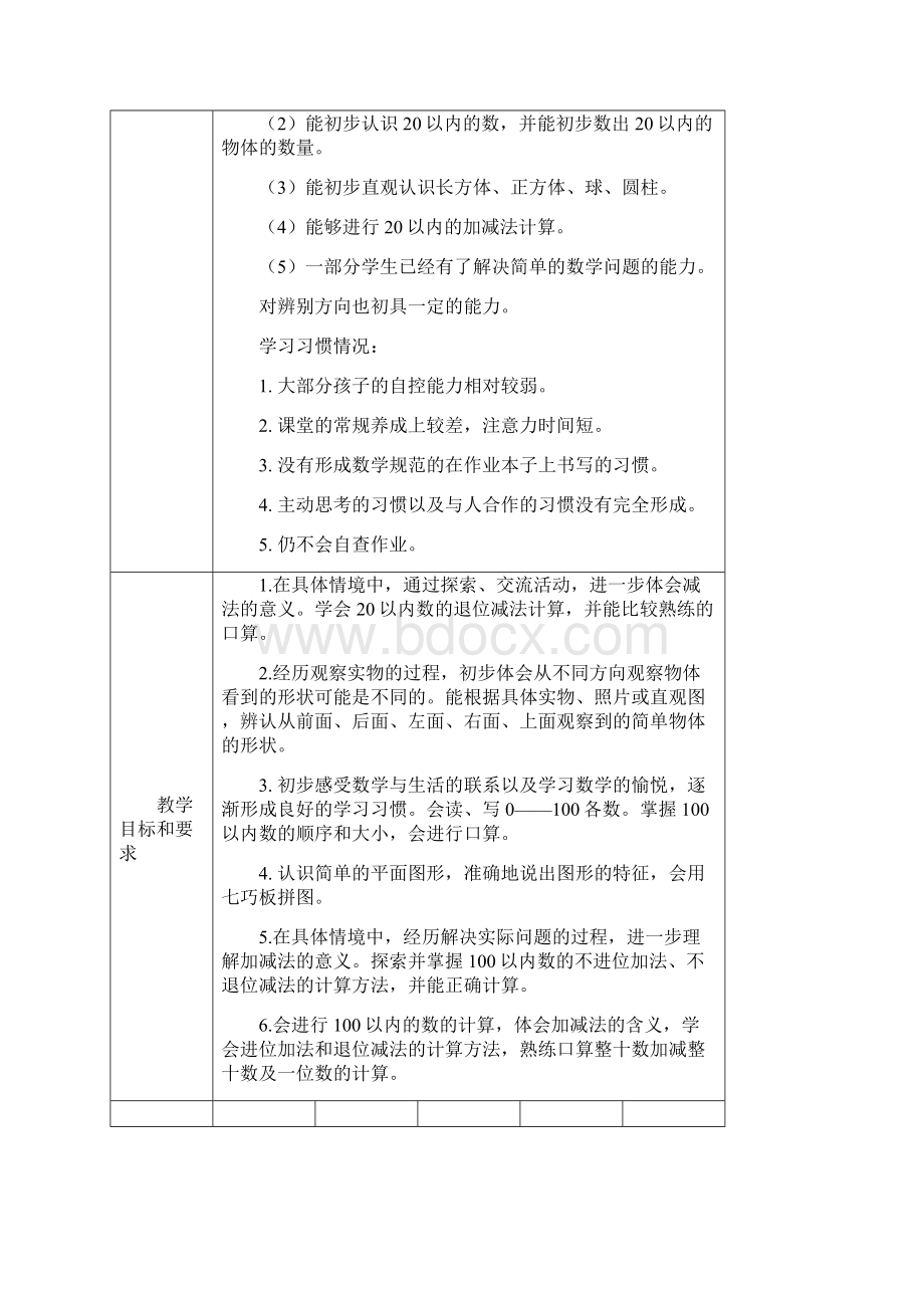 新北师大版一年级数学下册全册教案表格式.docx_第2页