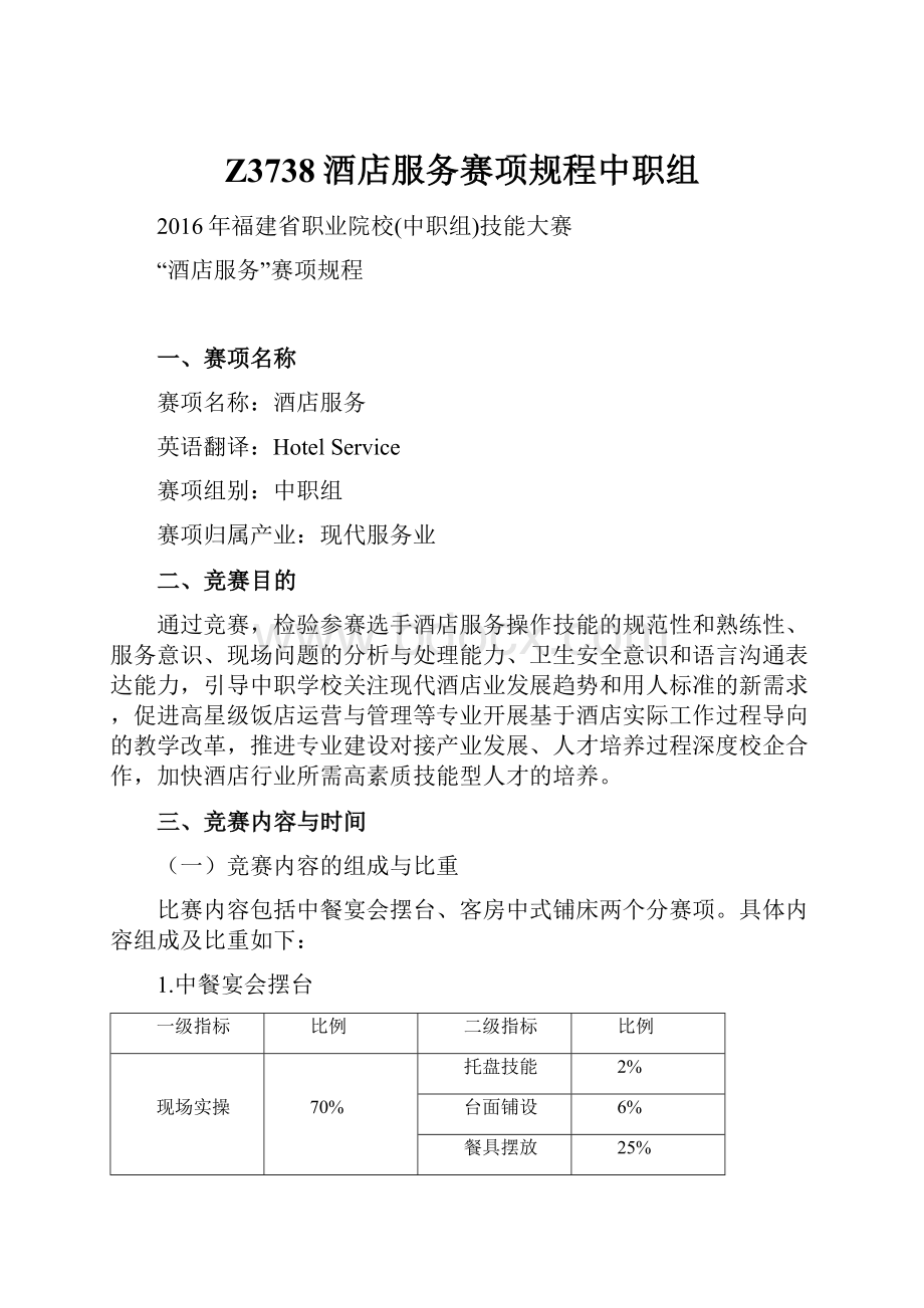 Z3738酒店服务赛项规程中职组.docx_第1页