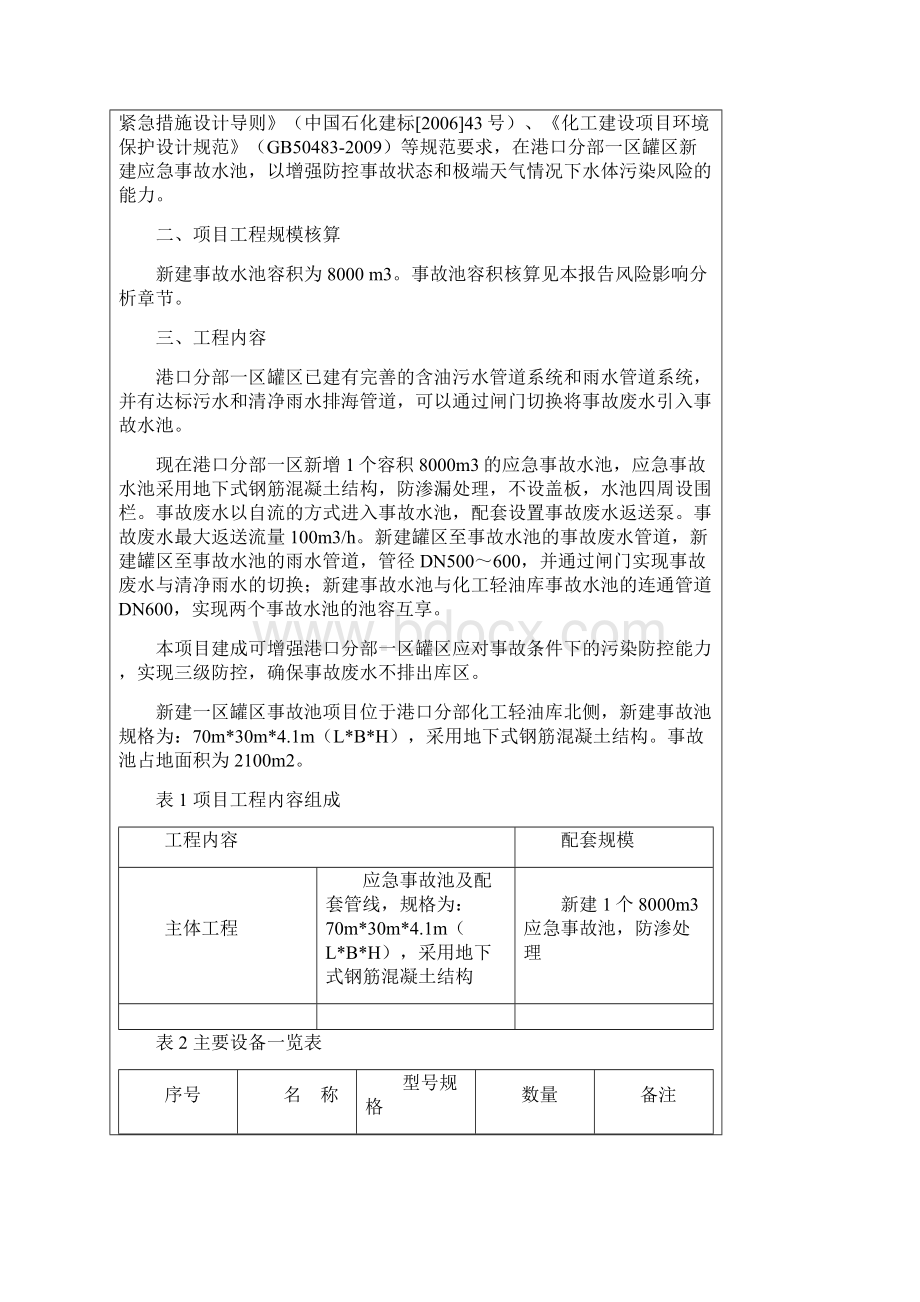 港口分部一区罐区事故池建设中国石化集团资经营管理茂名石环评报告.docx_第3页