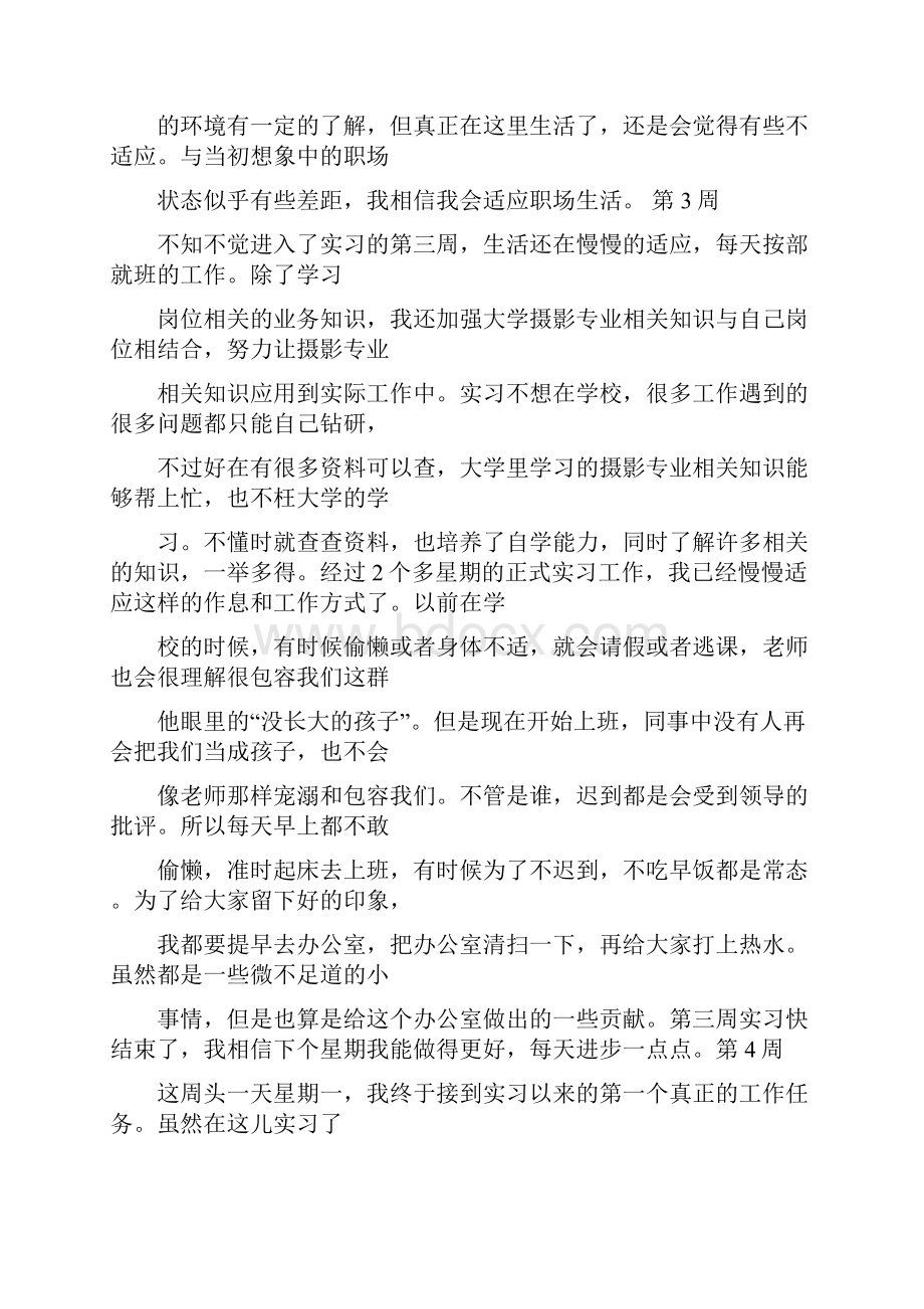 精品文档影楼修片师实习周记优秀word范文 23页.docx_第3页