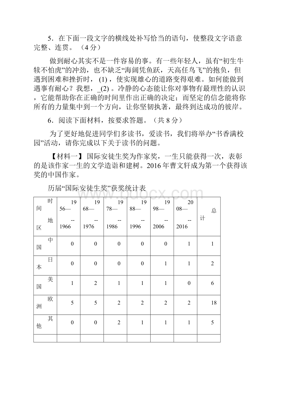 河南省新乡市九年级语文上学期期末考试试题新人教版.docx_第3页