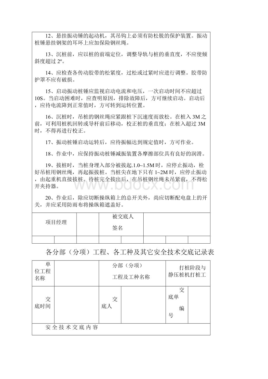 各分部分项工程各工种及其它安全技术交底记录表.docx_第2页