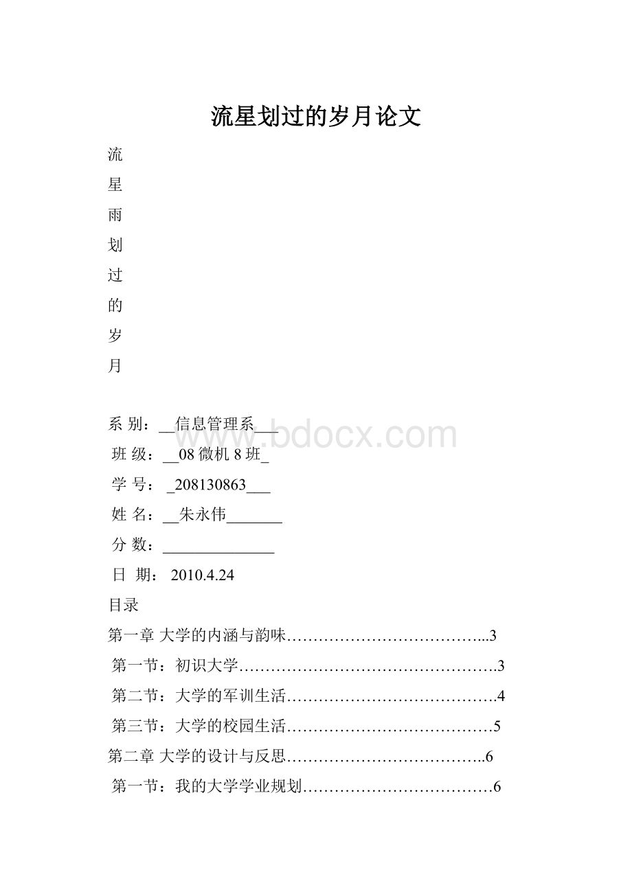 流星划过的岁月论文.docx