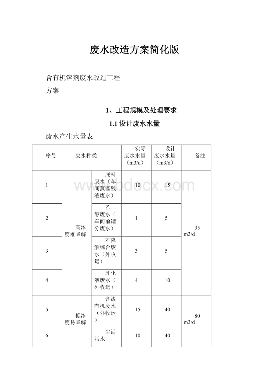 废水改造方案简化版.docx_第1页