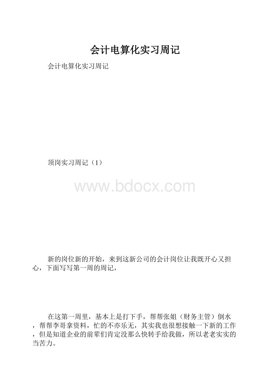 会计电算化实习周记.docx_第1页