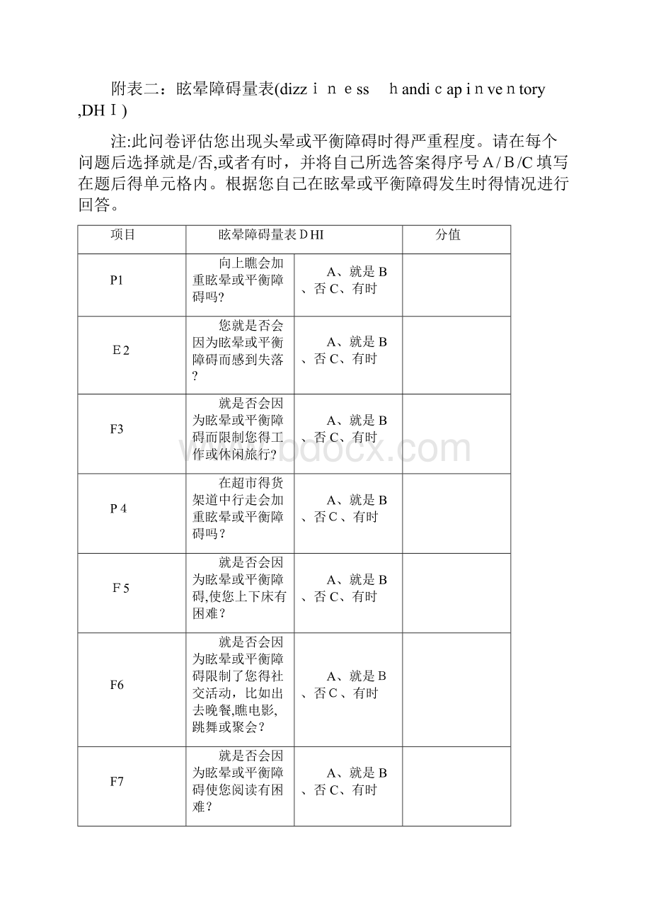 眩晕量表.docx_第3页