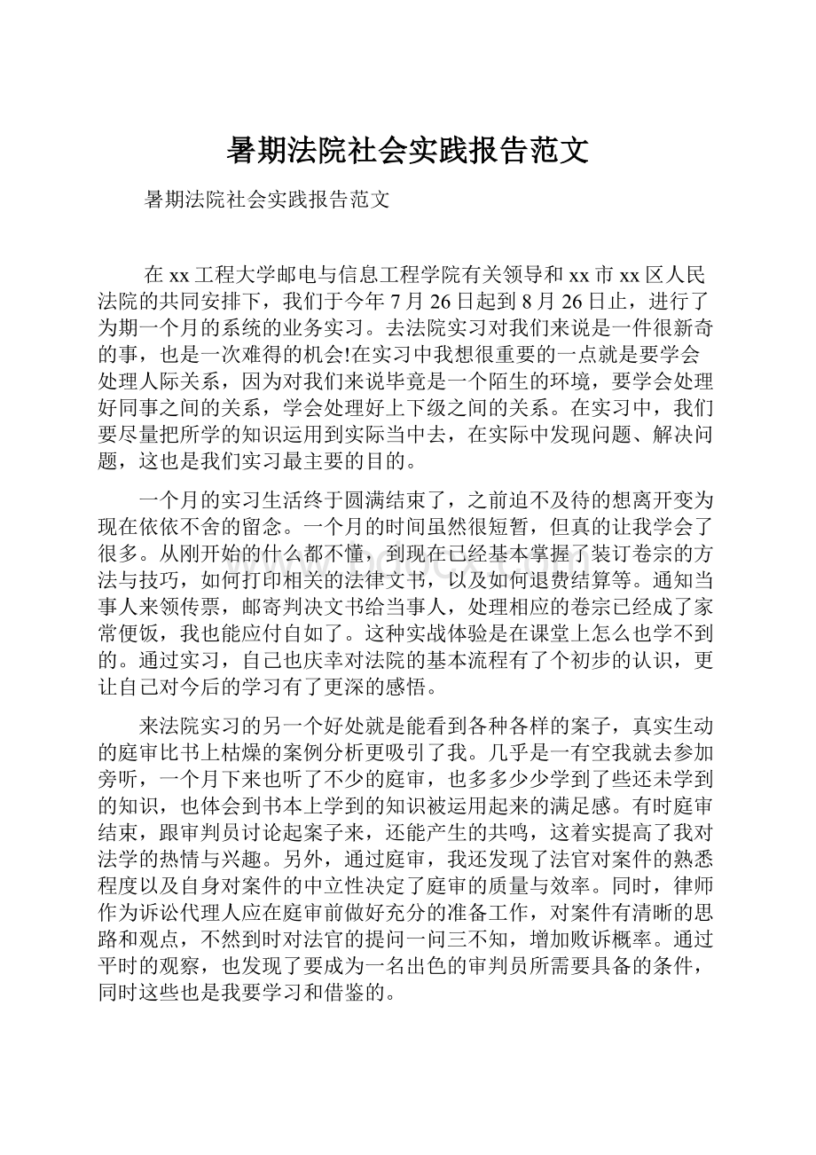 暑期法院社会实践报告范文.docx