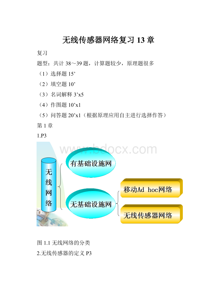 无线传感器网络复习13章.docx