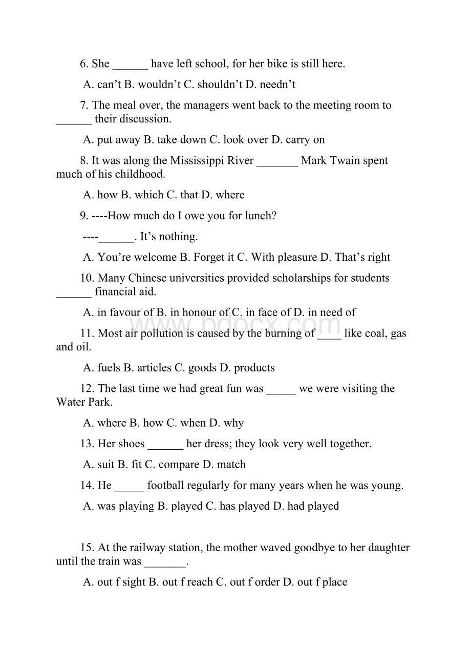 普通高等学校招生全国统一考试英语试题及答案天津卷.docx_第2页