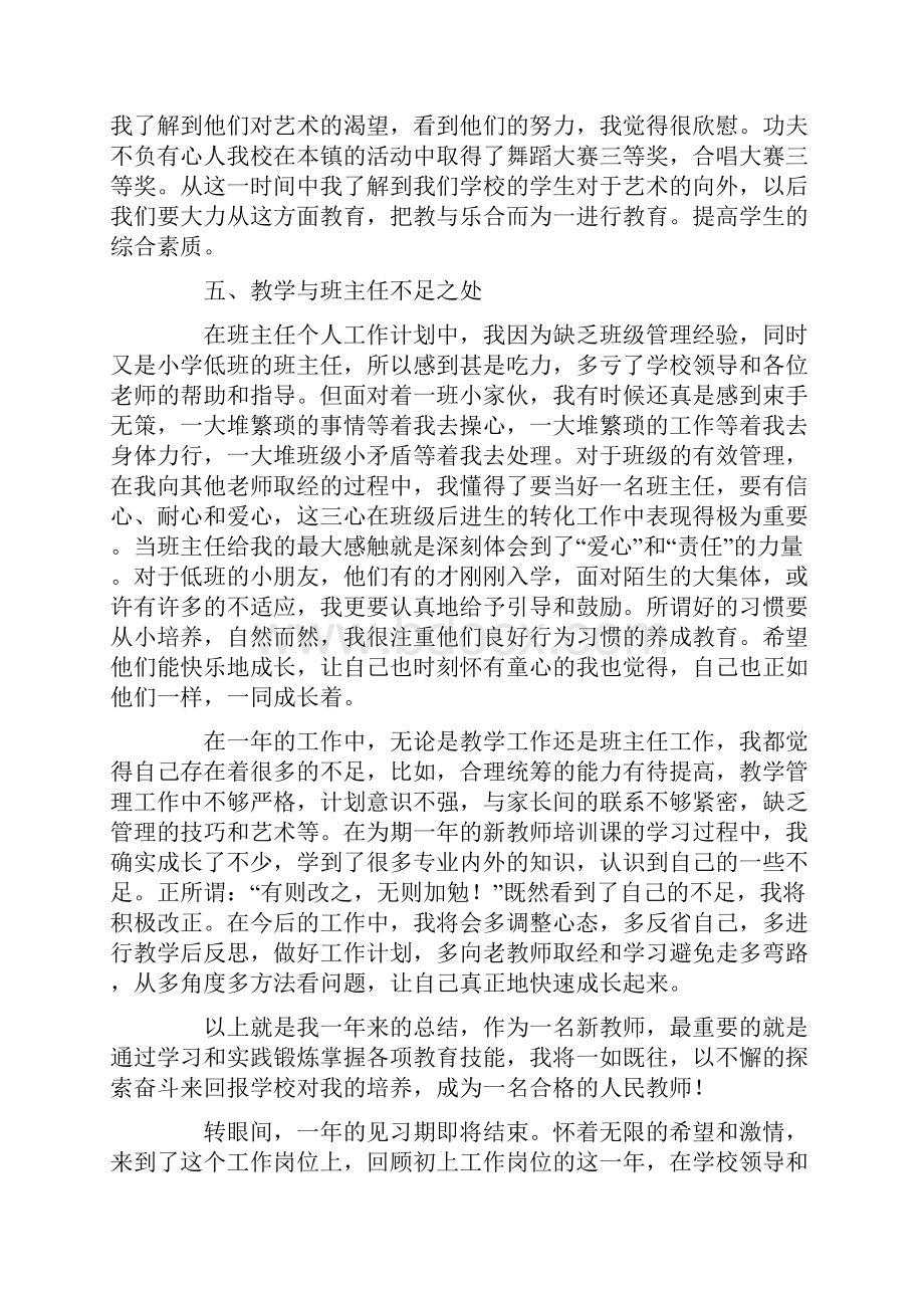 最新新教师见习期的工作总结.docx_第3页