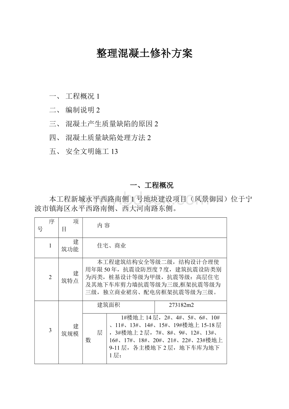 整理混凝土修补方案.docx_第1页