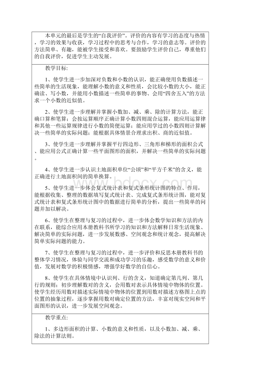 小学数学苏教版五年级上册第九单元整理与复习教案.docx_第3页