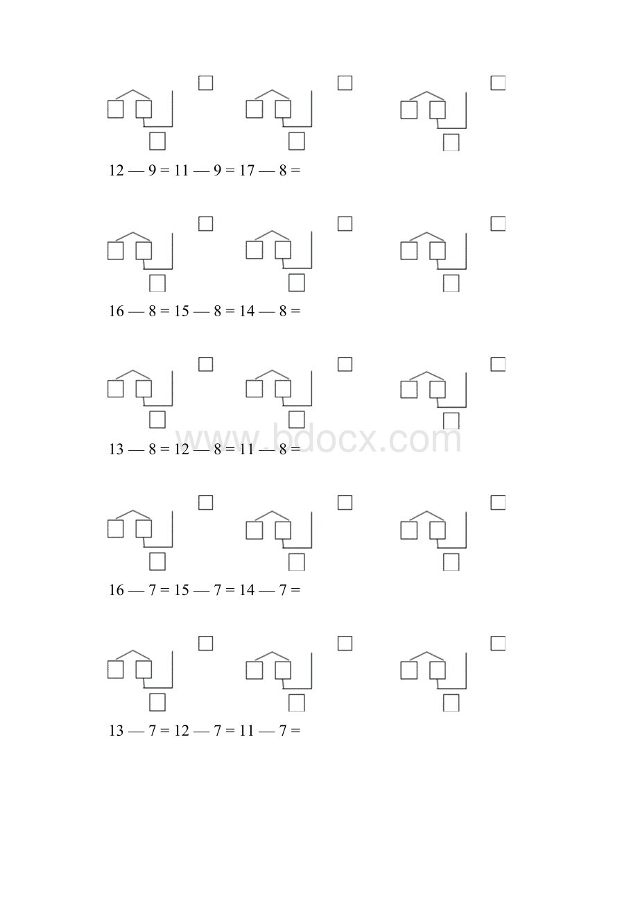 20以内减法破十法练习题.docx_第3页