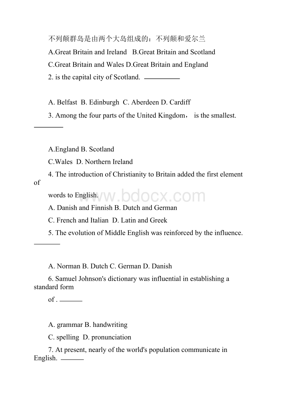 英语国家概况答案.docx_第2页