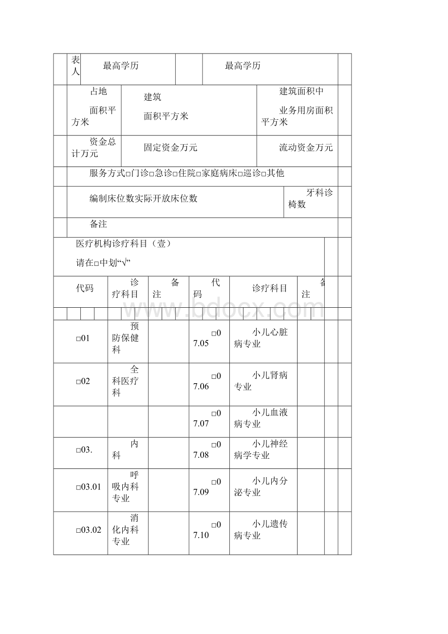 管理统计医疗机构数据统计表精编.docx_第2页