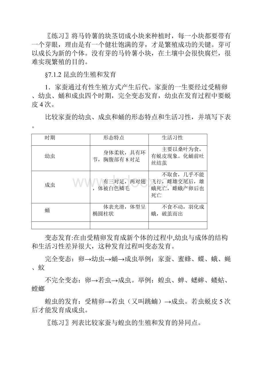 八年级生物下册全册期末复习提纲全册完整版.docx_第2页