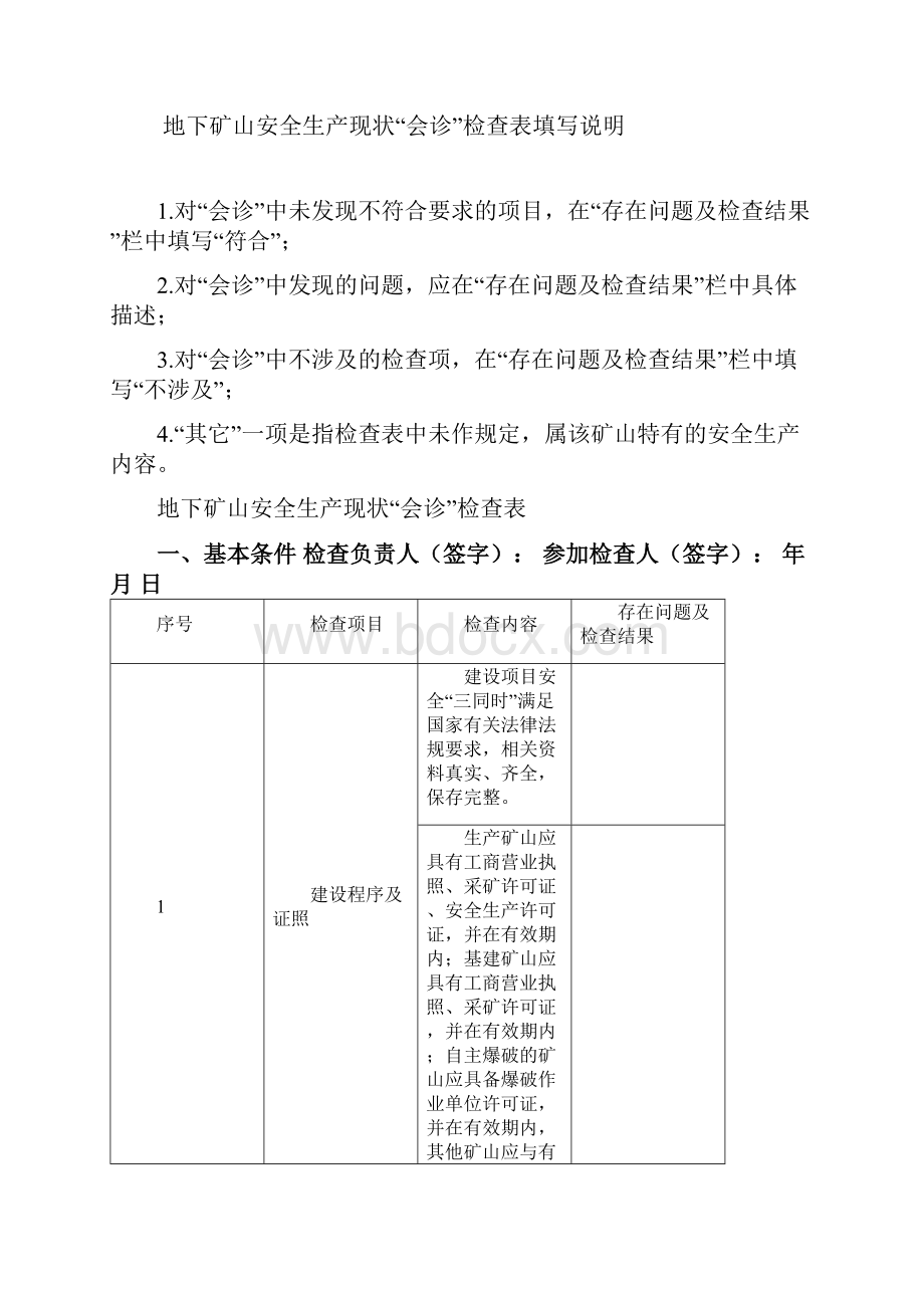 地下矿山检查表.docx_第2页