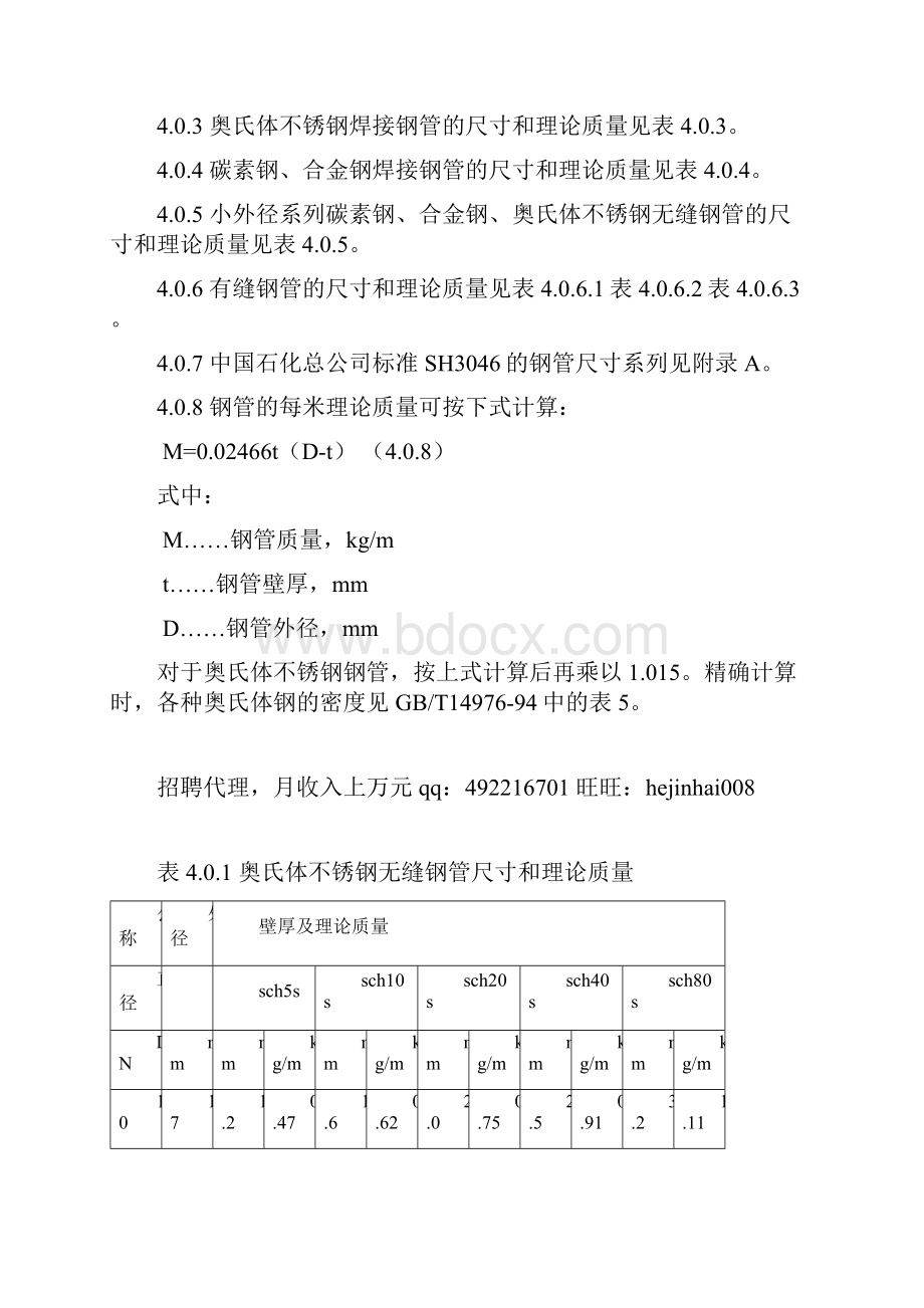 水电安装钢管公称直径外径壁厚和理论重量表.docx_第3页