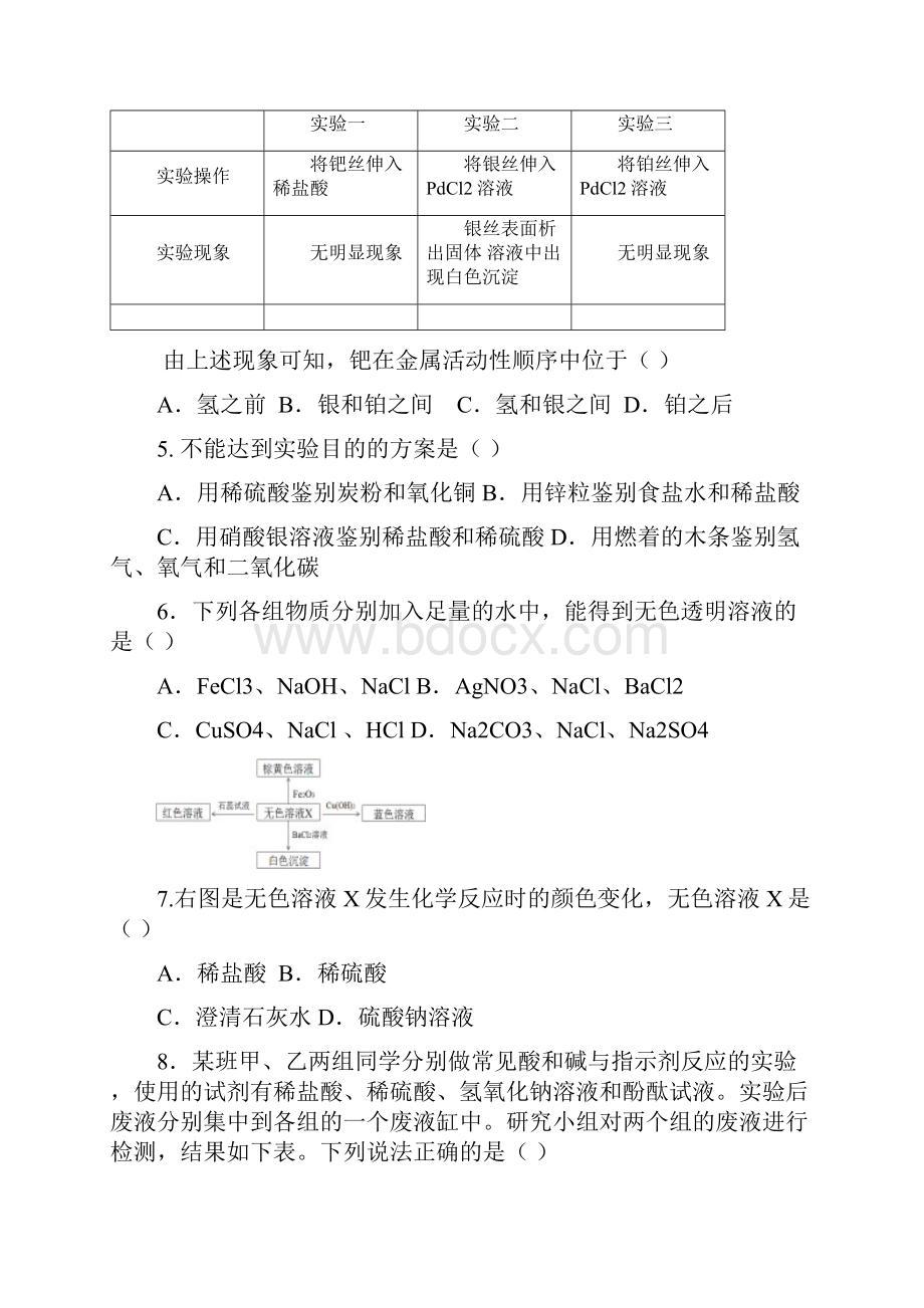 浙江省宁波市鄞州区九校九年级科学上学期第一次阶段考试试题.docx_第2页