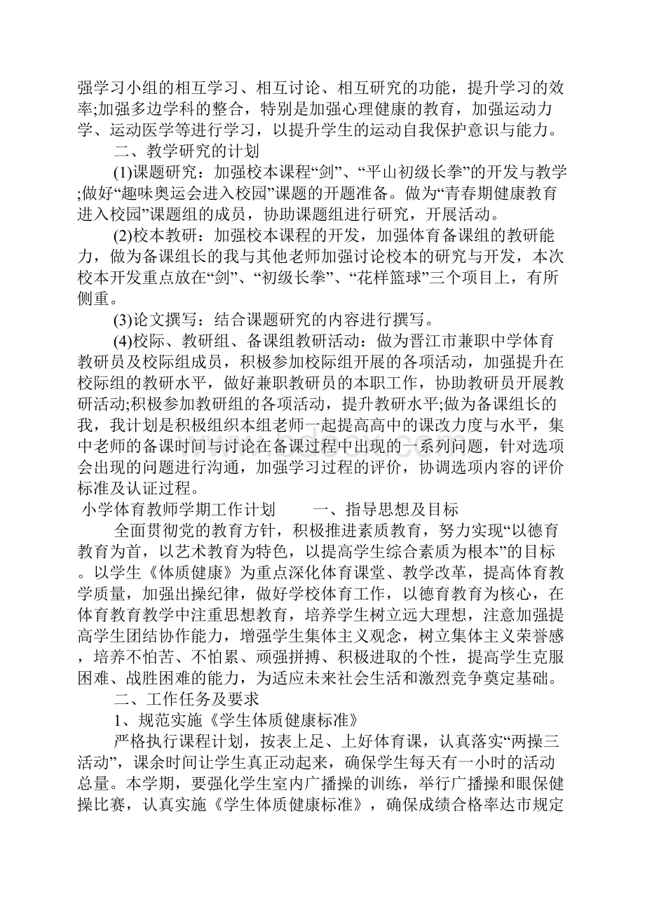 小学体育教师学期工作计划.docx_第3页