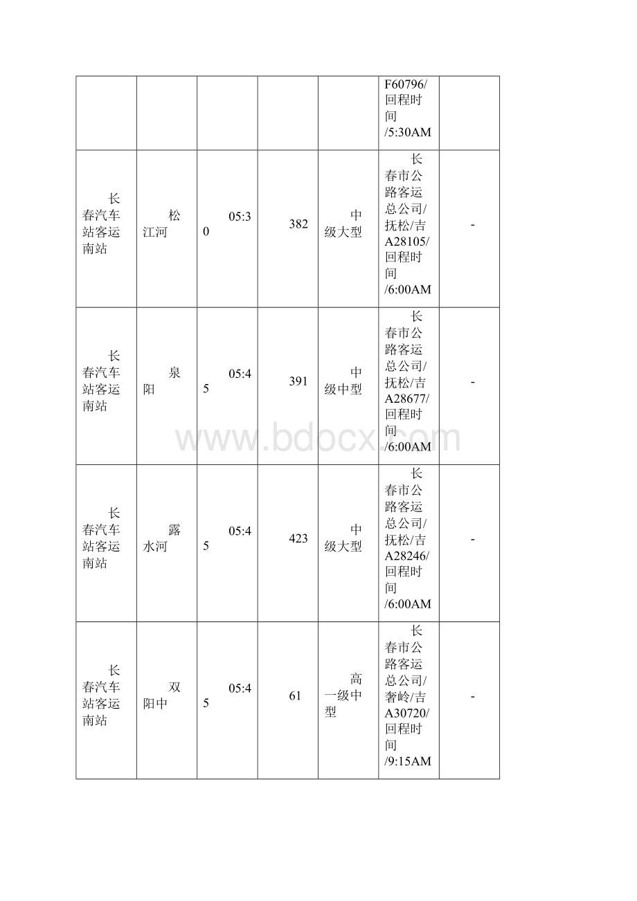 长春汽车站客运南站时刻表.docx_第2页