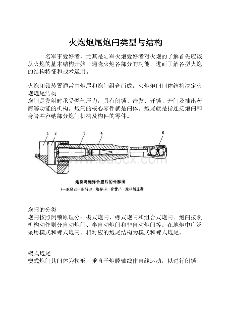 火炮炮尾炮闩类型与结构.docx