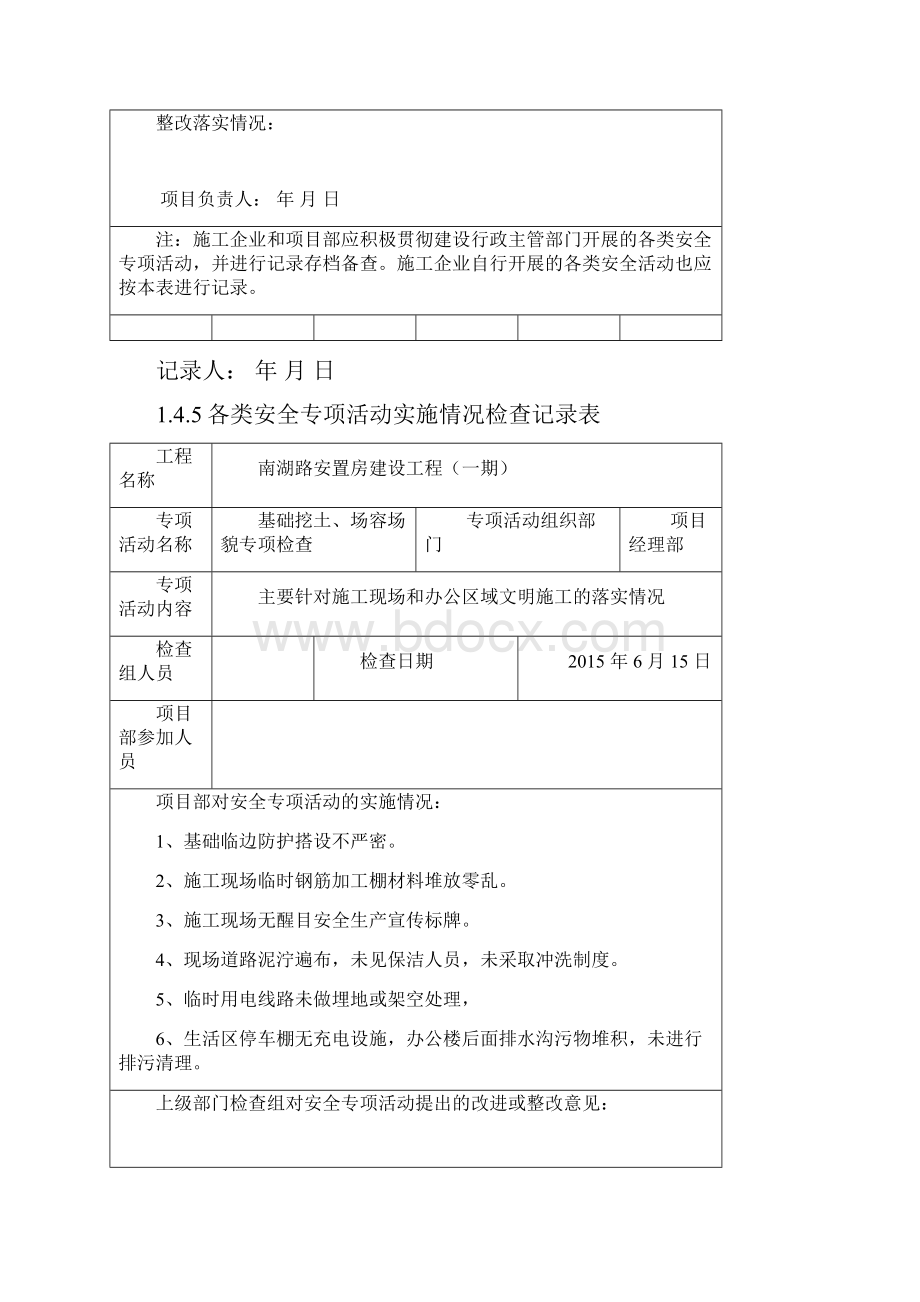 各类安全专项活动实施情况检查记录表.docx_第3页