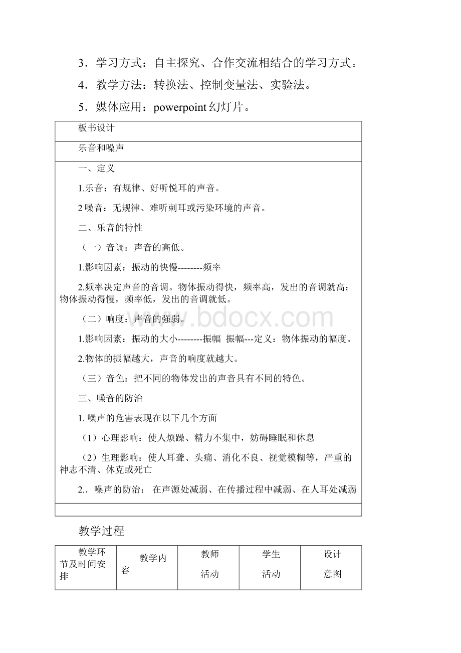 秋北京课改版物理八年级上册16《乐音和噪声》word教案.docx_第2页