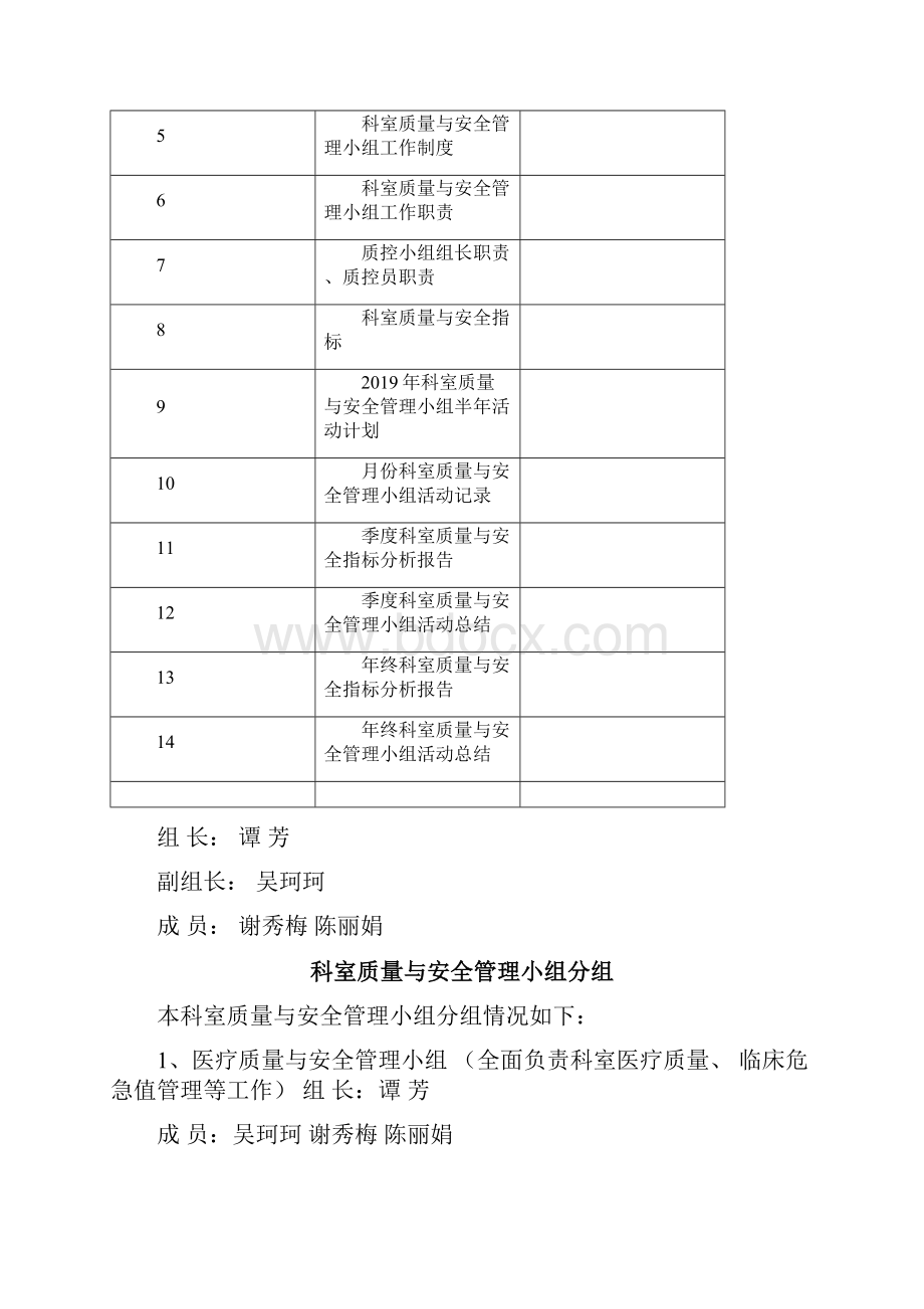 检验科医疗质量安全管理小组工作记录本docx.docx_第2页