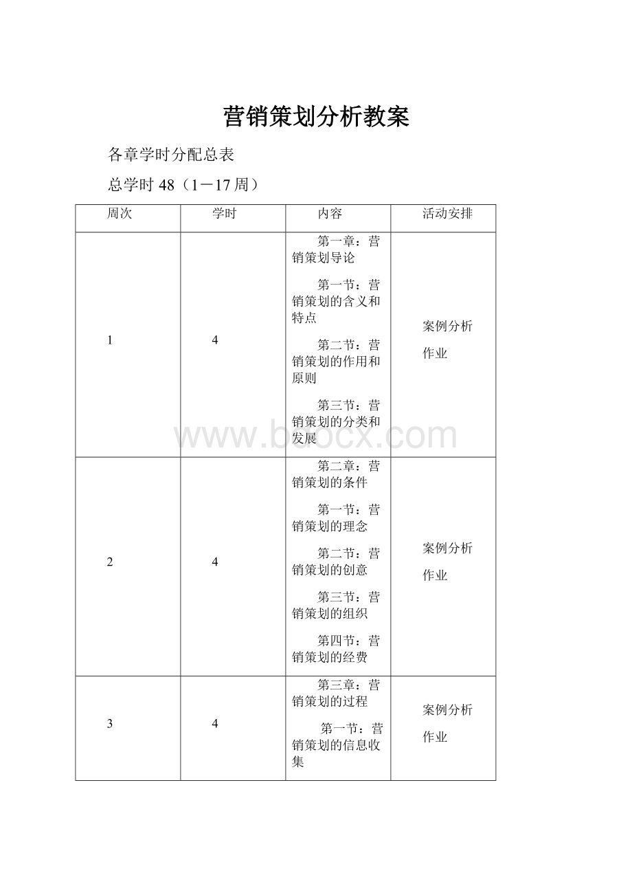 营销策划分析教案.docx