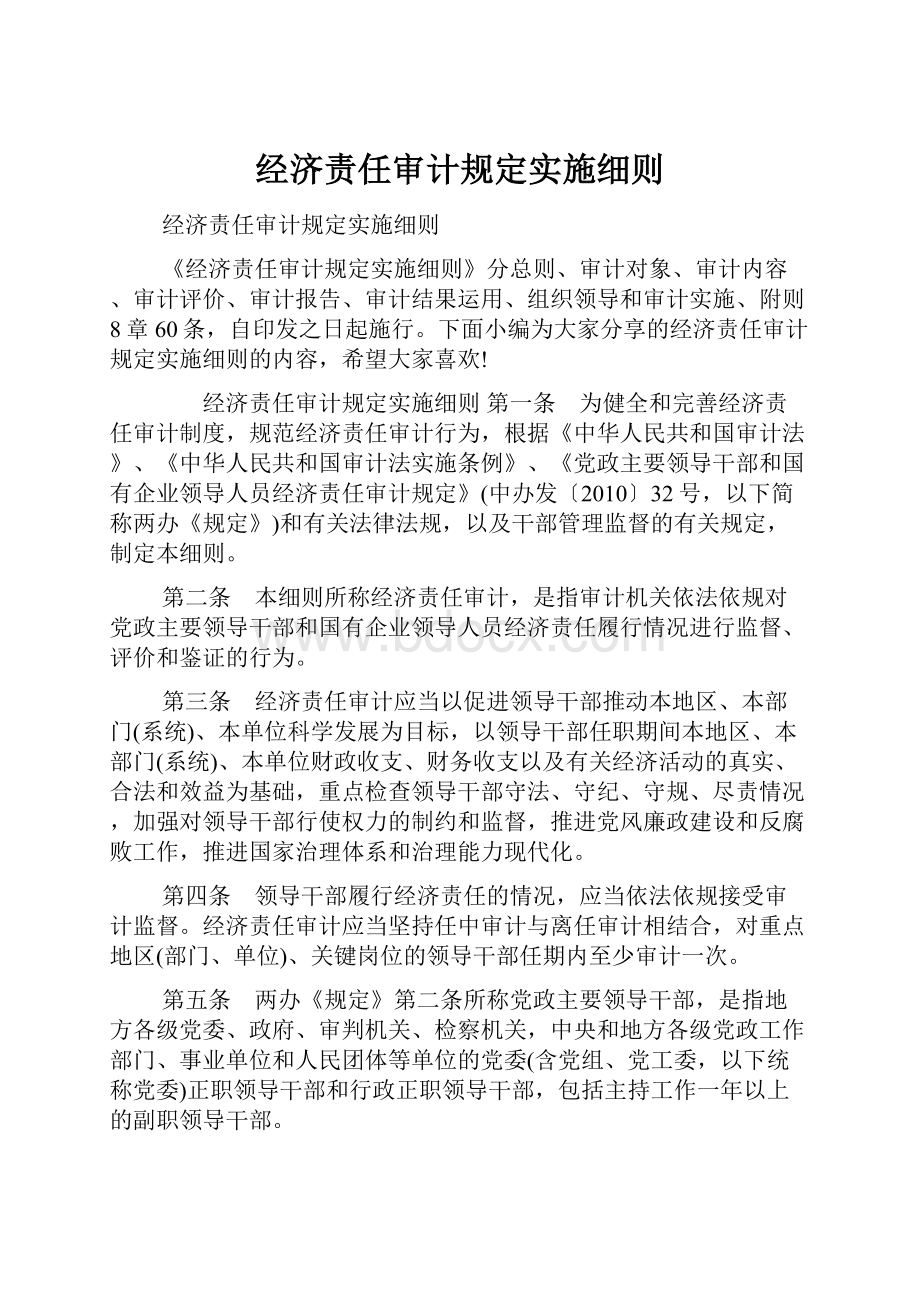 经济责任审计规定实施细则.docx