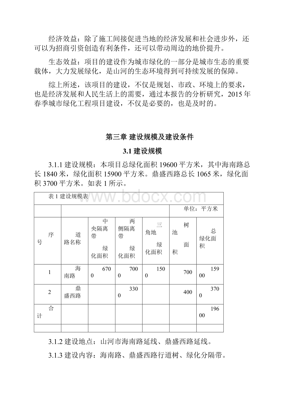 XX城市道路绿化工程项目建设实施可行性研究报告.docx_第3页