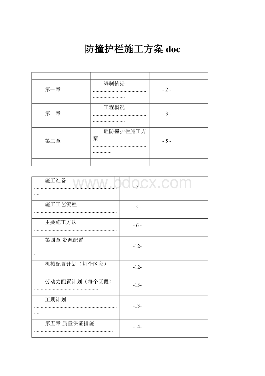 防撞护栏施工方案doc.docx_第1页