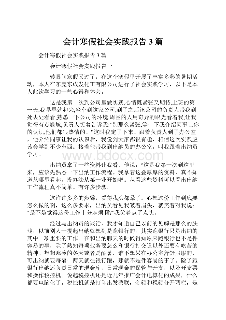 会计寒假社会实践报告3篇.docx