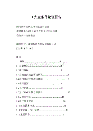 1安全条件论证报告.docx