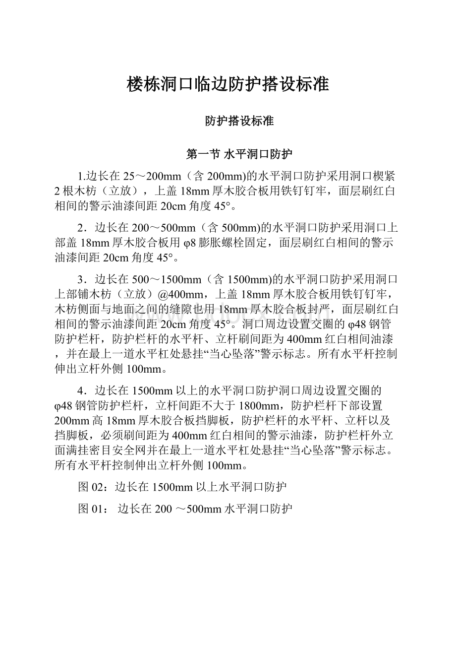 楼栋洞口临边防护搭设标准.docx_第1页