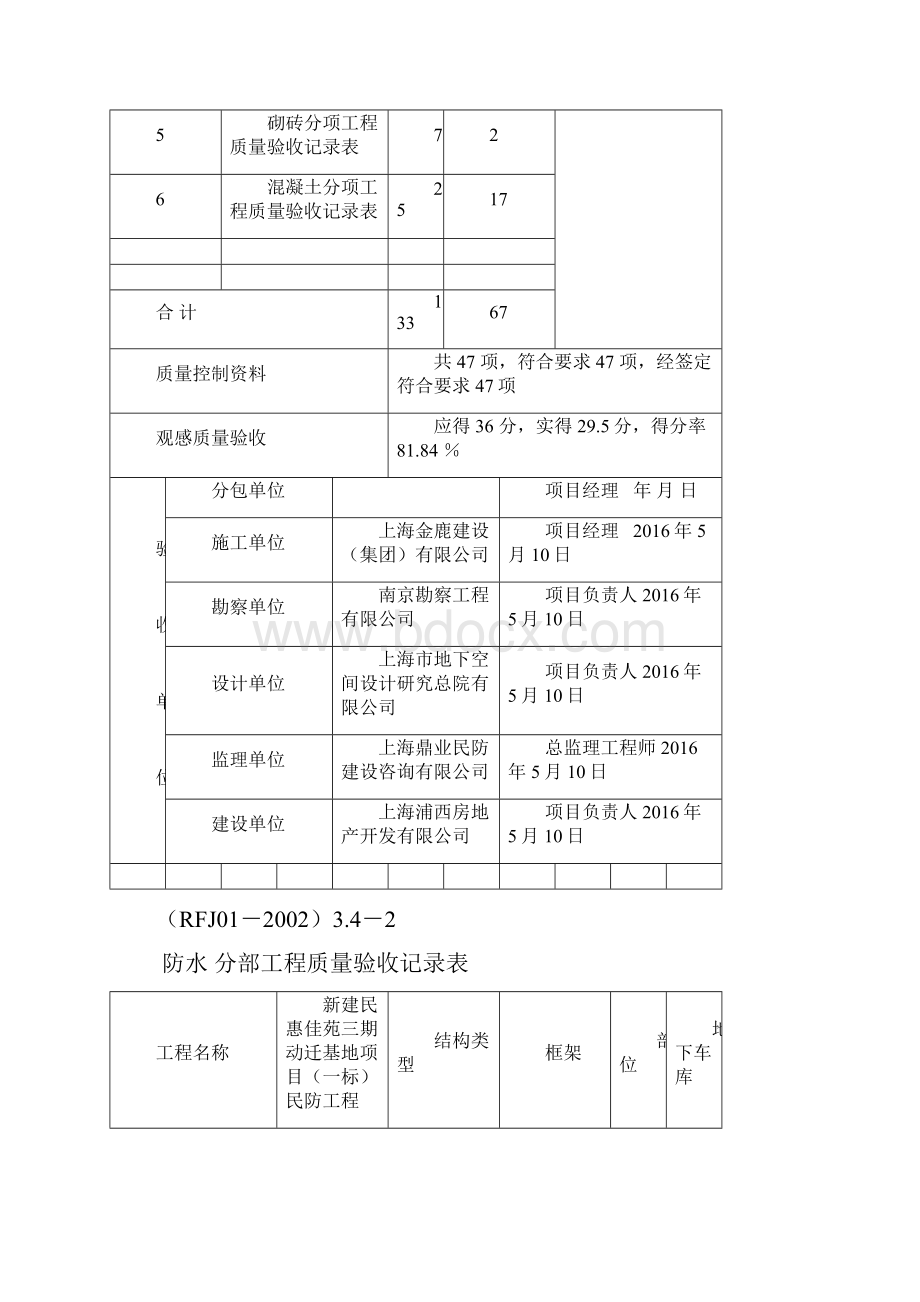 人防分部工程质量验收记录表.docx_第2页