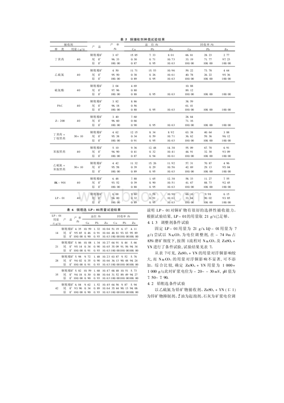 会理铜铅锌多金属硫化矿浮选新工艺研究.docx_第3页