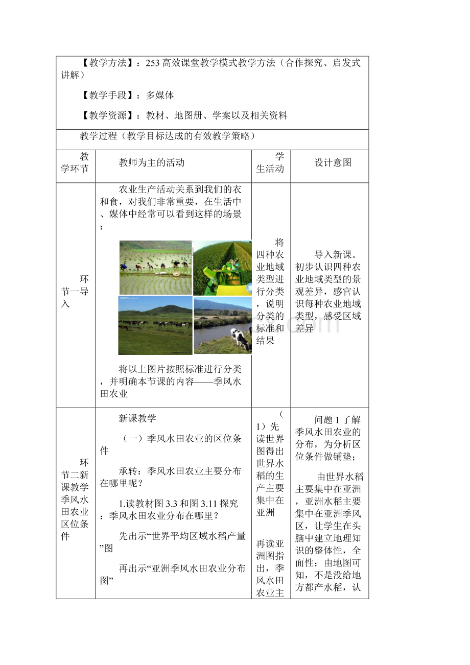 《第二节 以种植业为主的农业地域类型》教学设计北京市县级优课.docx_第3页