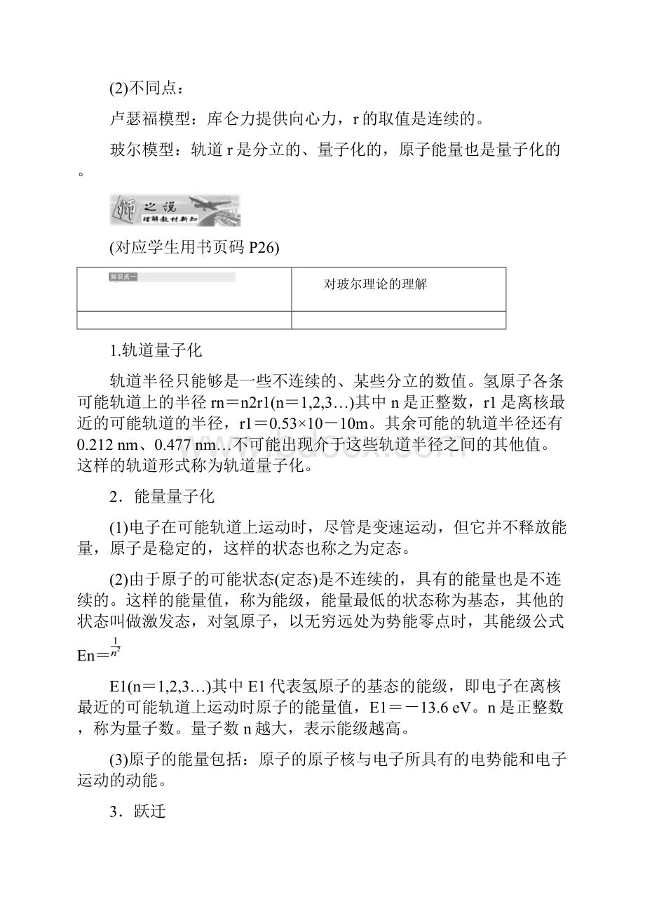 学年高中物理教科版选修35教学案第二章 第4节 玻尔的原子模型 能级 Word版含答案正式版.docx_第3页