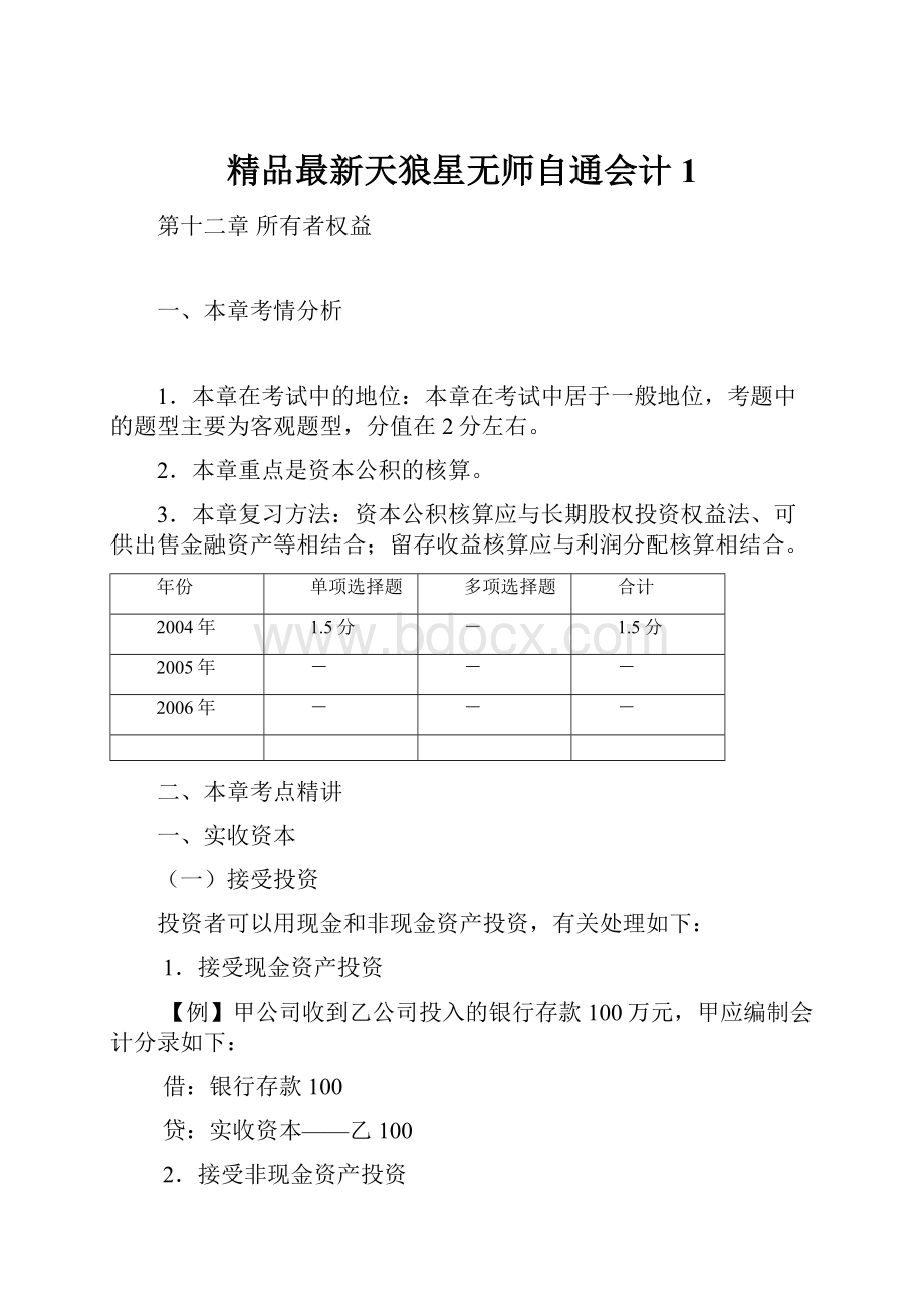 精品最新天狼星无师自通会计1.docx