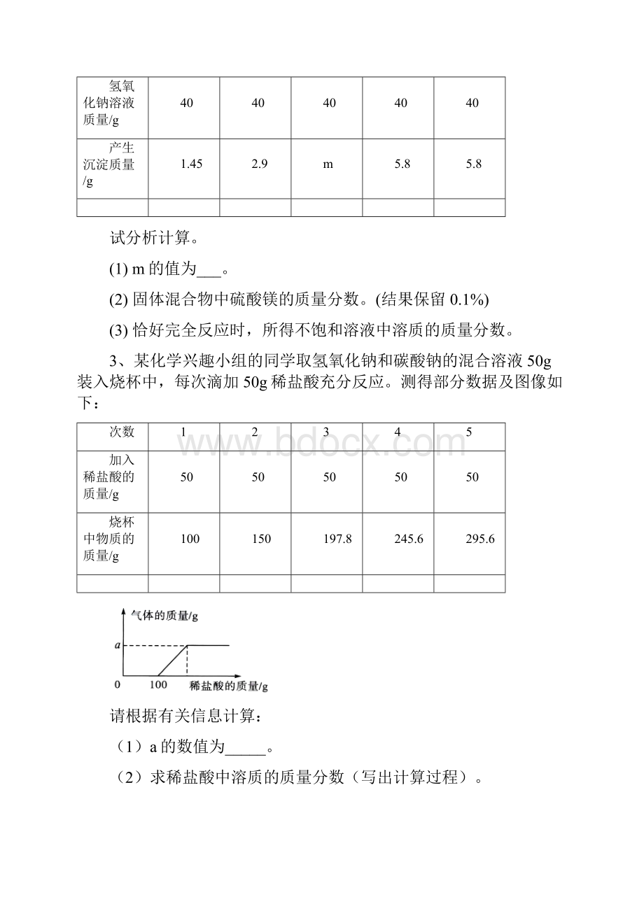 中考化学复习重点题型训练题型八 综合计算题二.docx_第2页