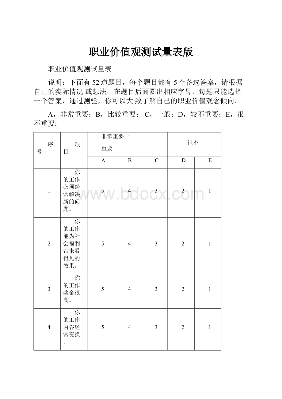 职业价值观测试量表版.docx_第1页