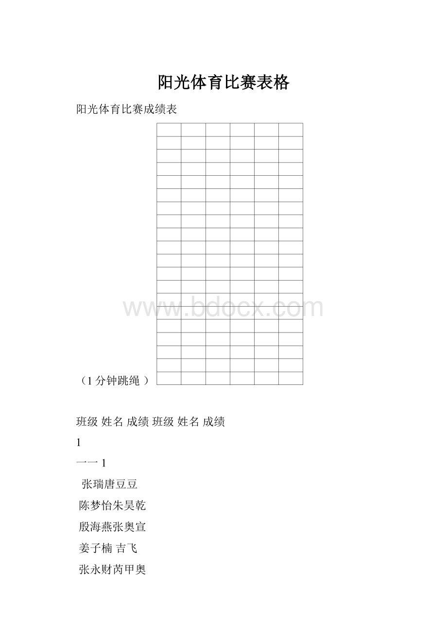 阳光体育比赛表格.docx