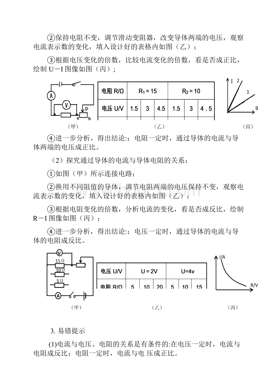 第十七章第一节电流与电压电阻的关系.docx_第2页