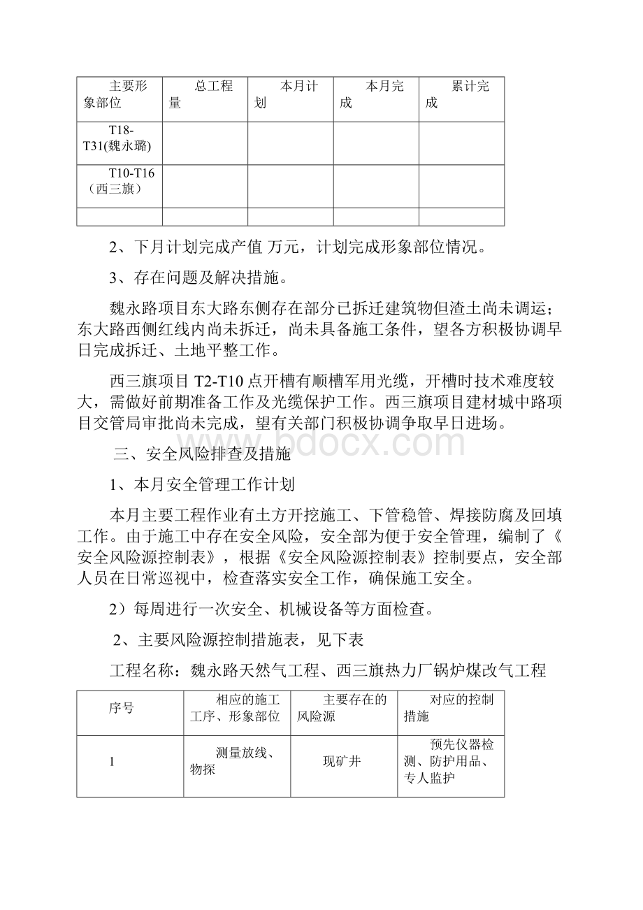 参考借鉴项目部月度汇报doc.docx_第2页