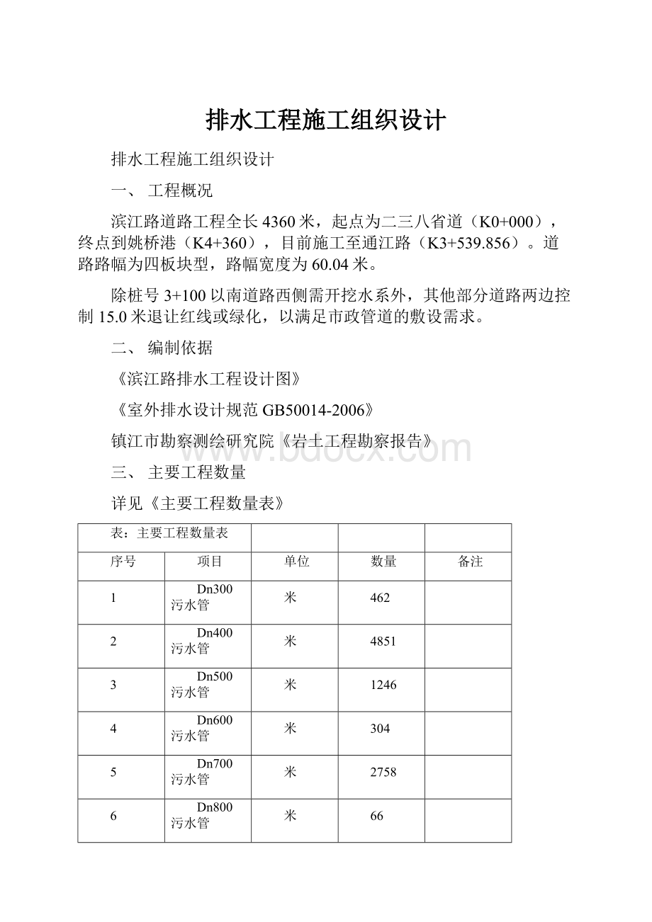 排水工程施工组织设计.docx