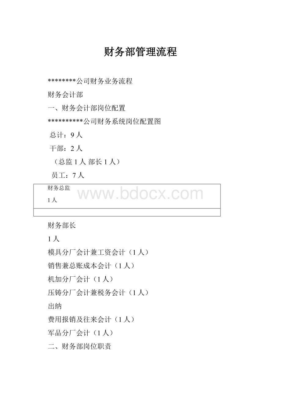 财务部管理流程.docx