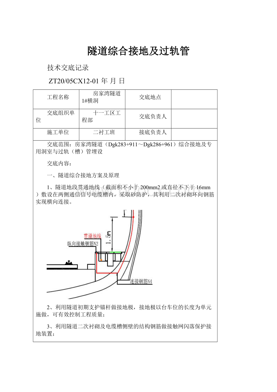 隧道综合接地及过轨管.docx_第1页